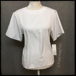 Jack Mulqueen White Blouse Sz Small NWT